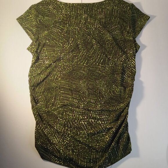 VERSAILLES BLOUSE GREEN WITH MULTI COLORS - Picture 2 of 3